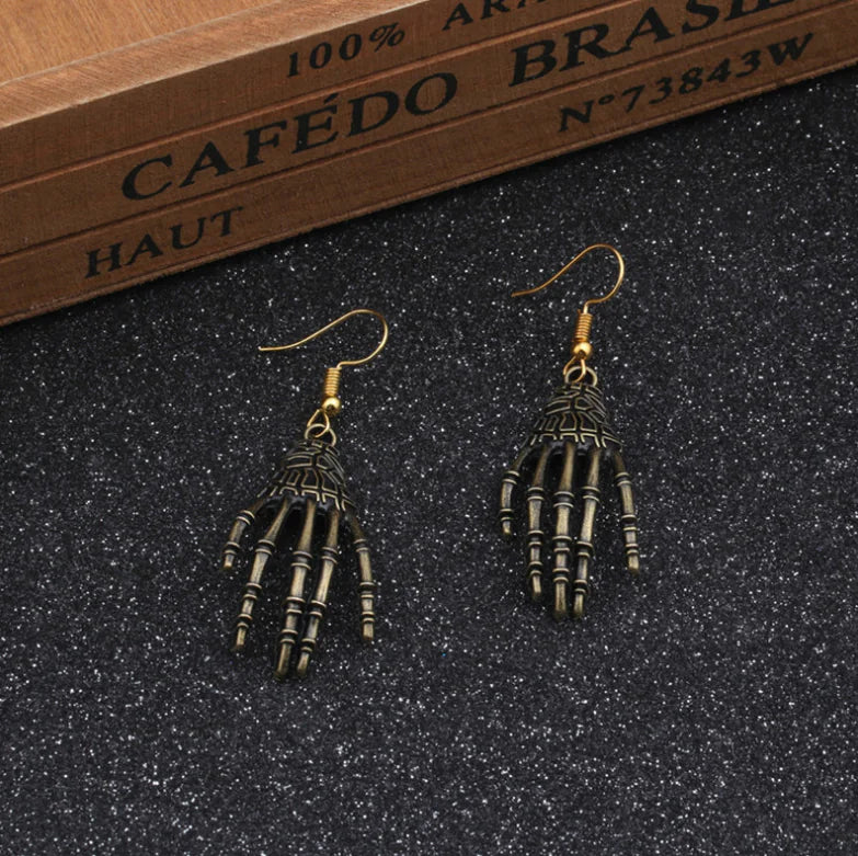 Spooky Spider & Skull Earrings