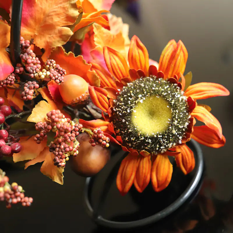 Autumn Glow Sunflower Candle Holder