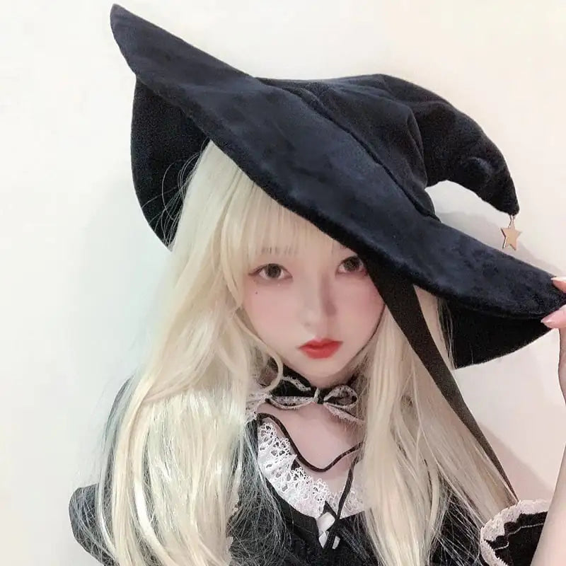 Halloween Fashion Suede Bow Hat with Strap