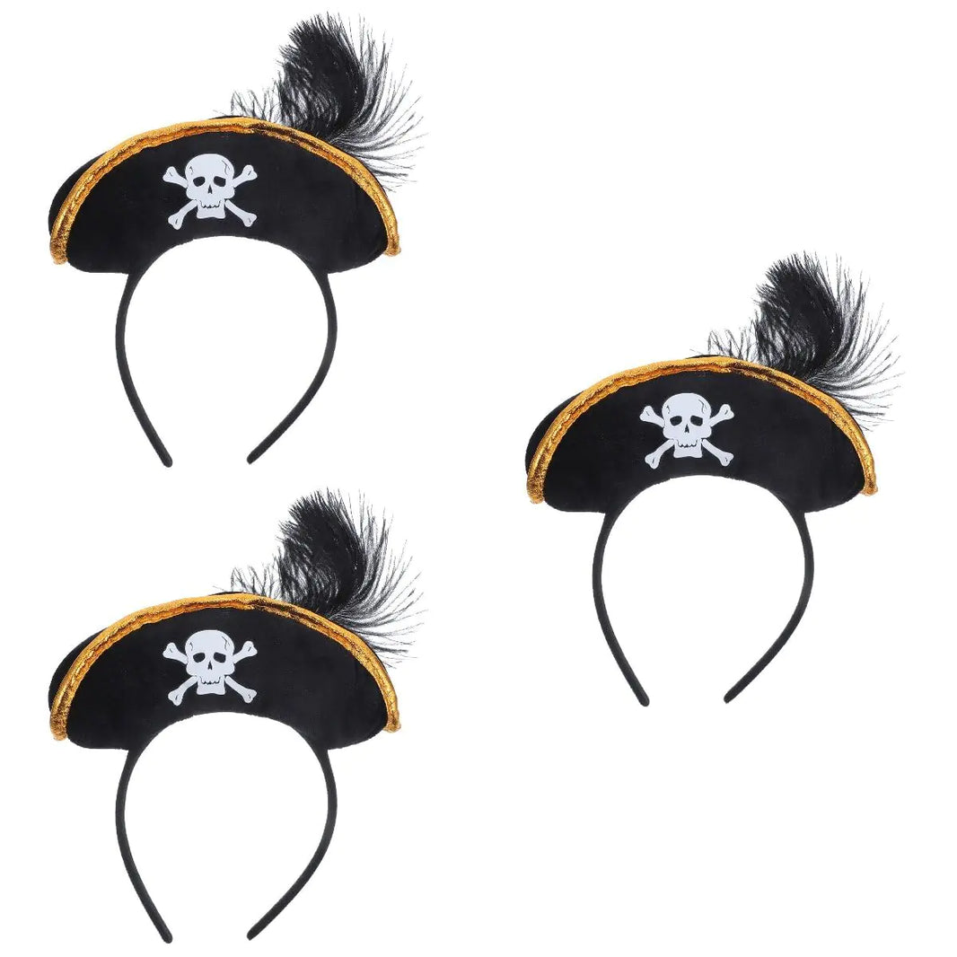 Skull Pirate Headband Trio