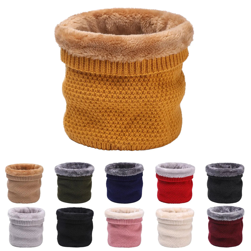 Pukavt Cozy Knit Neck Gaiter - Unisex Fleece Windproof Ski Scarf