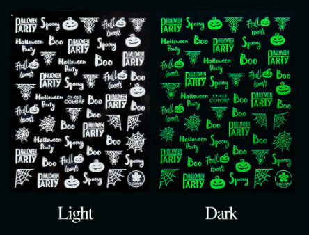 Glowing Ghostly Nail Art