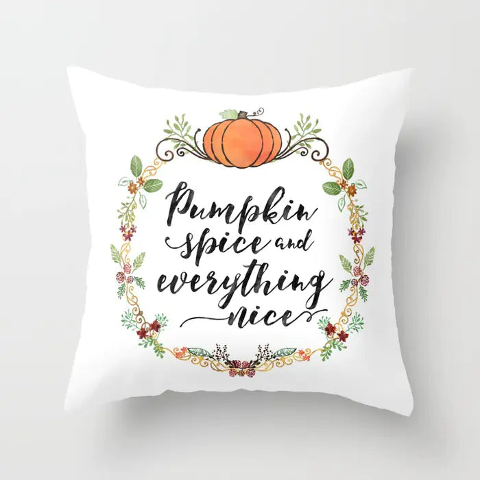 Festive Pumpkin Pillow Cover