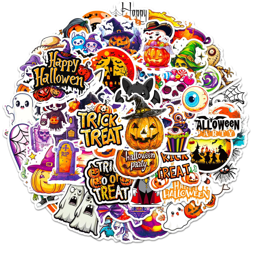Halloween 100pc Sticker Set for Parties & Crafts