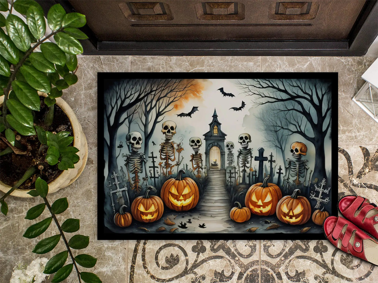 Creepy Welcome Halloween Mat