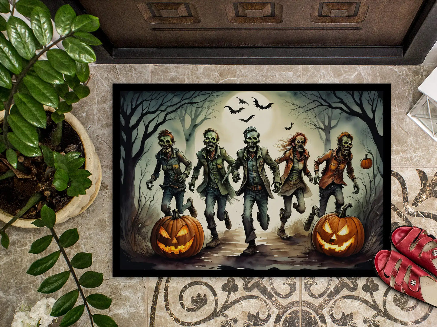 Zombie Welcome Halloween Mat