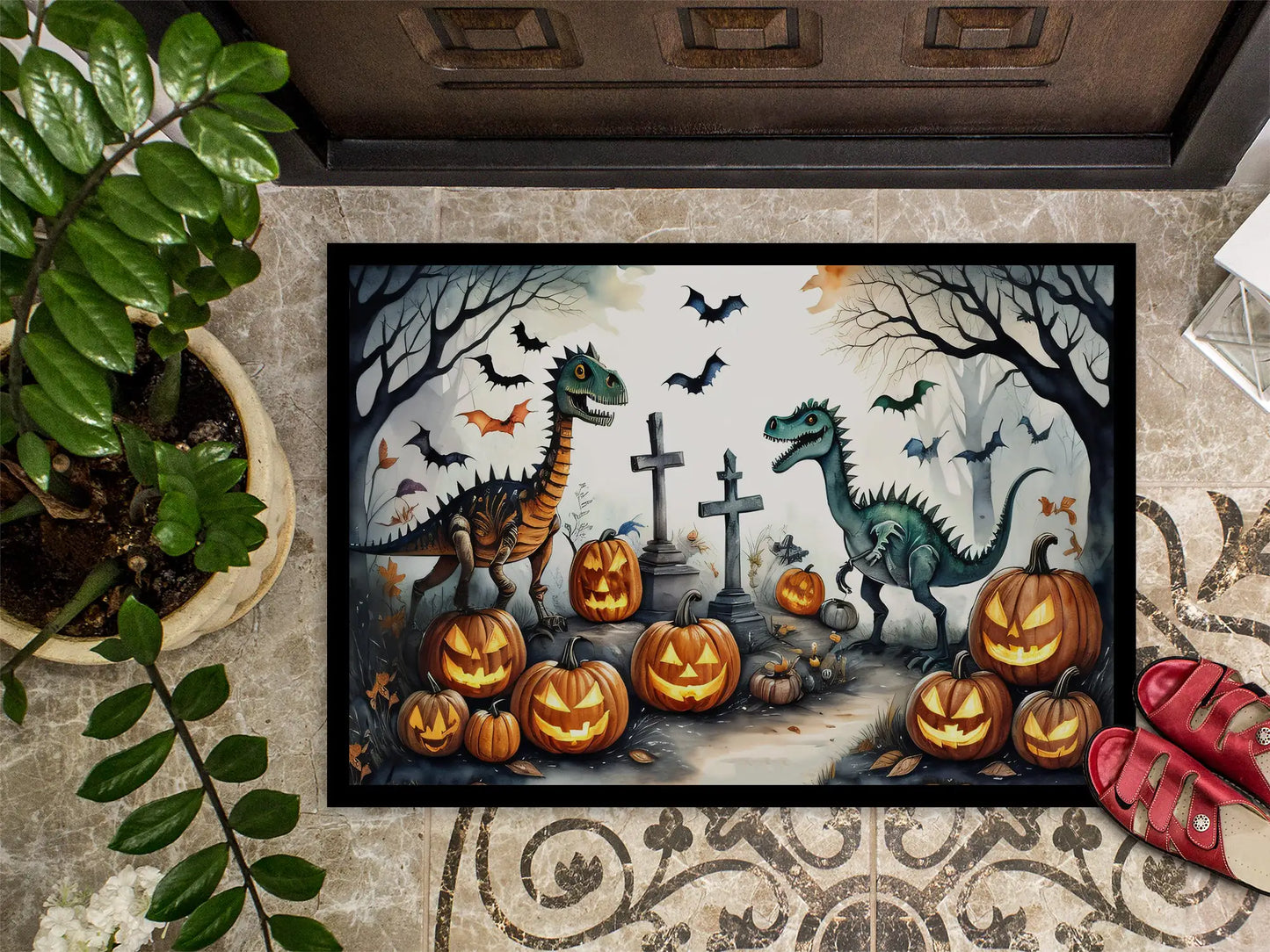 Dino Fright Night Doormat