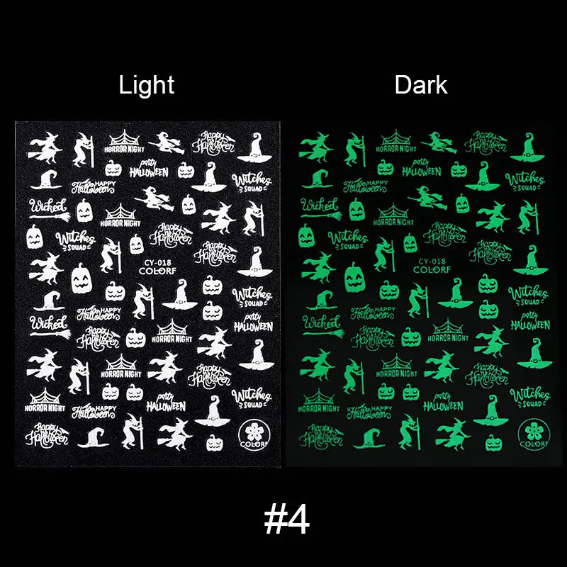 Glowing Ghostly Nail Art