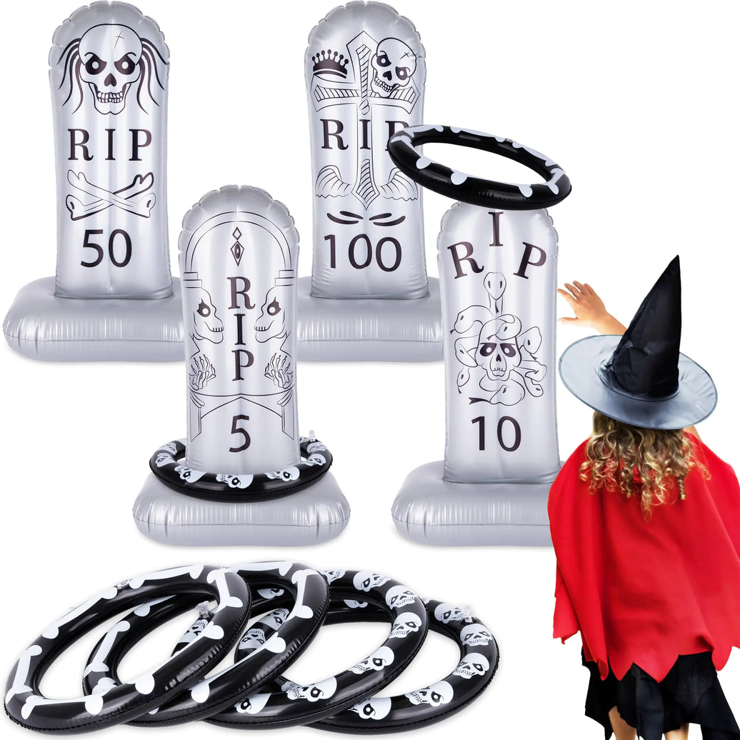 Ghostly Graveyard Ring Toss Game - Set of 4