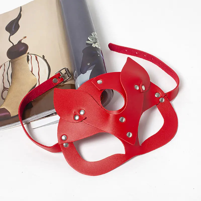 Glam Fox Leather Halloween Mask