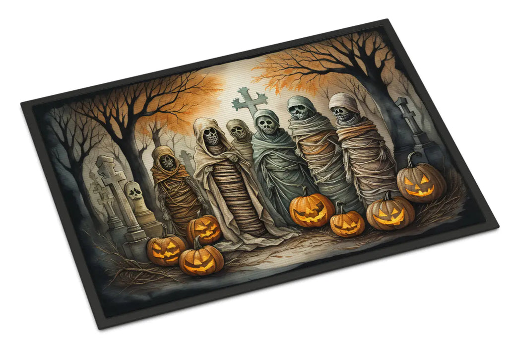 Ghoulish Greetings Halloween Mat