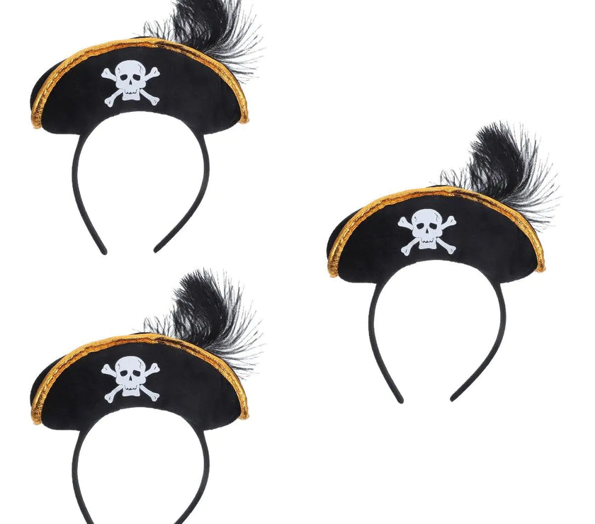 Skull Pirate Headband Trio