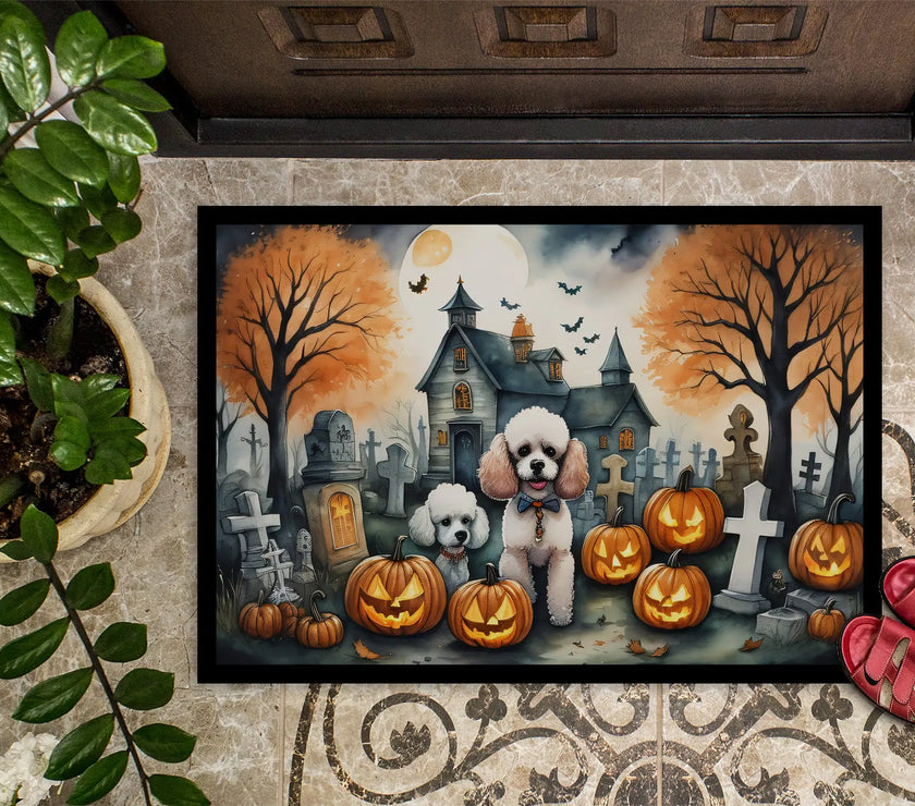Poodle Jack-o'-Lantern Mat