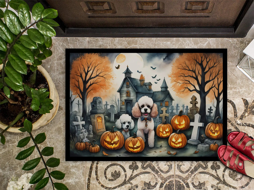 Poodle Jack-o'-Lantern Mat