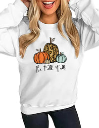 Chic Pumpkin Print Sweater for Women