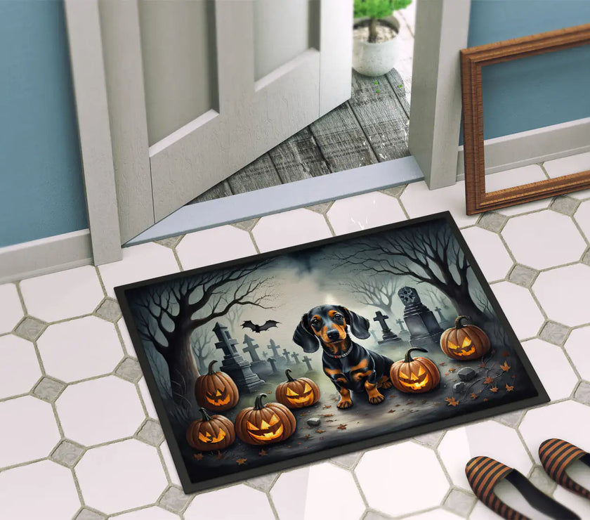 Dachshund Halloween Welcome Mat