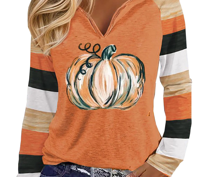 Blessed Pumpkin Patch Raglan Tee - Women's Thanksgiving