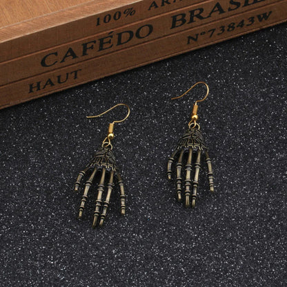 Spooky Spider & Skull Earrings