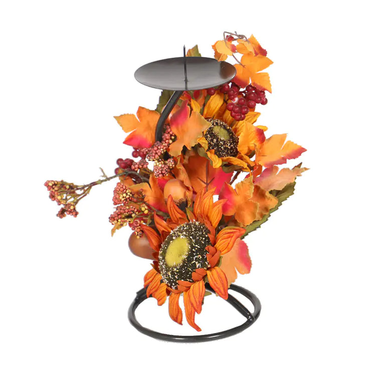 Autumn Glow Sunflower Candle Holder