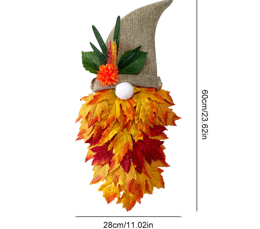 Maple Gnome Fall Festivity Wreath