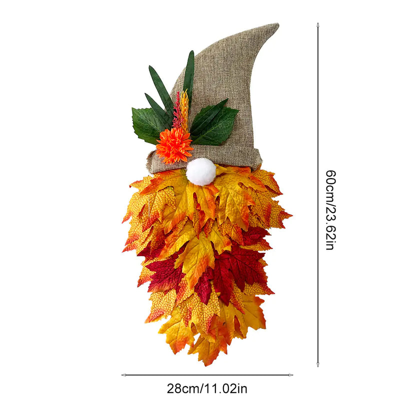 Maple Gnome Fall Festivity Wreath