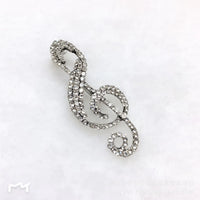Chic Music Note Pin with Sparkles