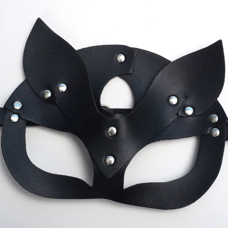 Glam Fox Leather Halloween Mask