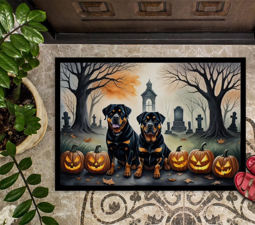Rottweiler Haunted Entry Mat