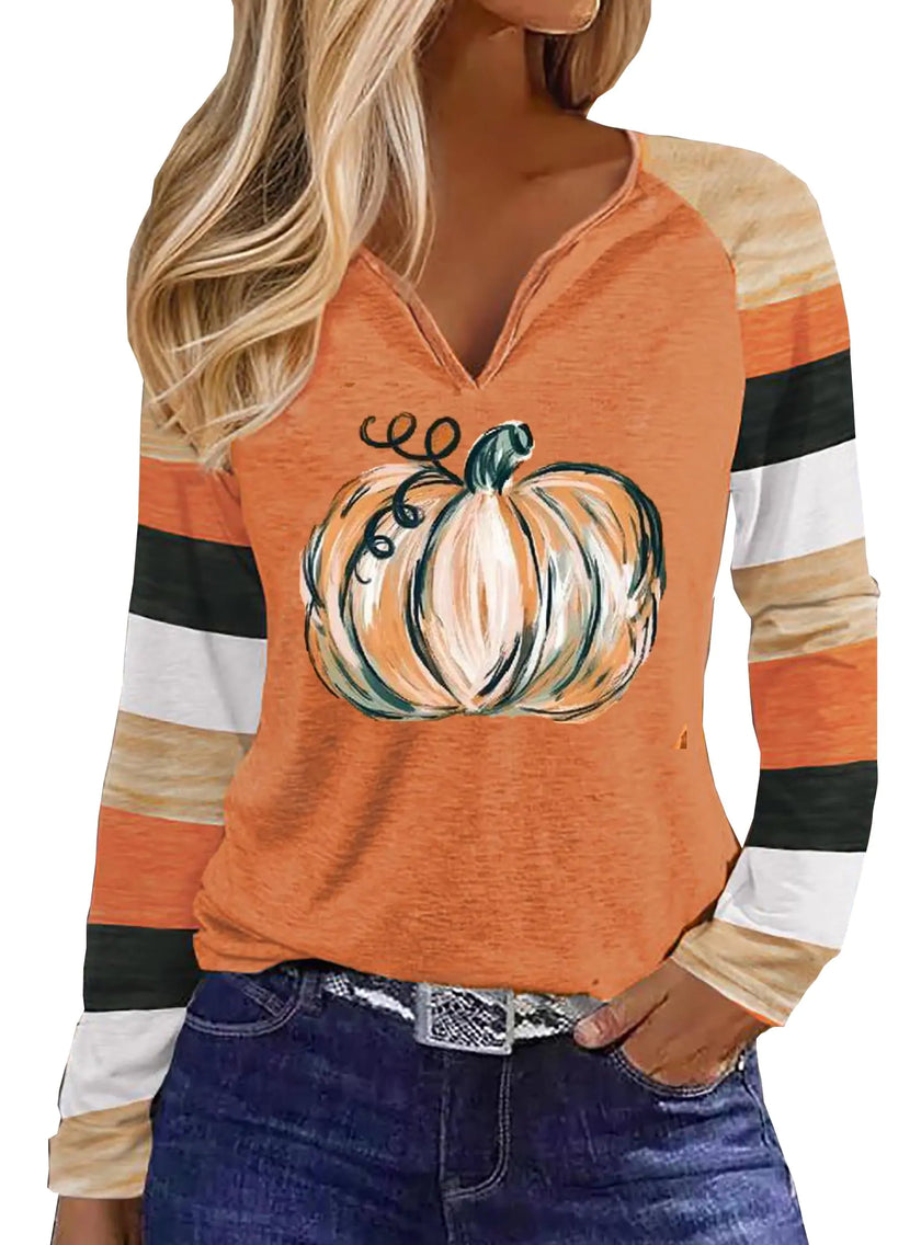 Blessed Pumpkin Patch Raglan Tee - Women's Thanksgiving