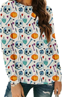 Halloween Spooky Faces Shirt for Women