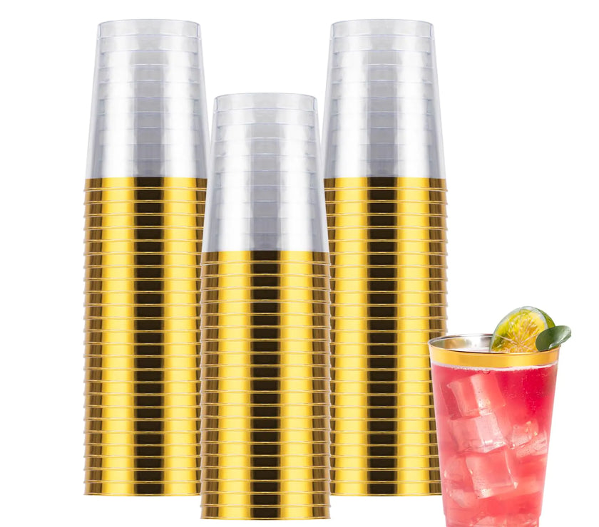 Glam Gold 50-Pack 10oz Party Cups