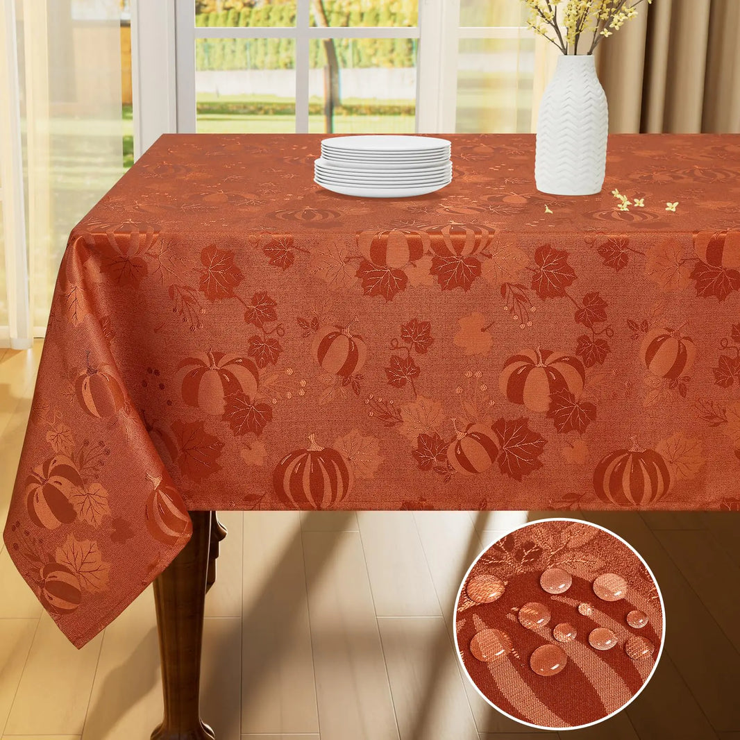 Harvest Jacquard Waterproof Tablecloth 60x102