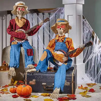 Banjo-Playing Skeleton Decor