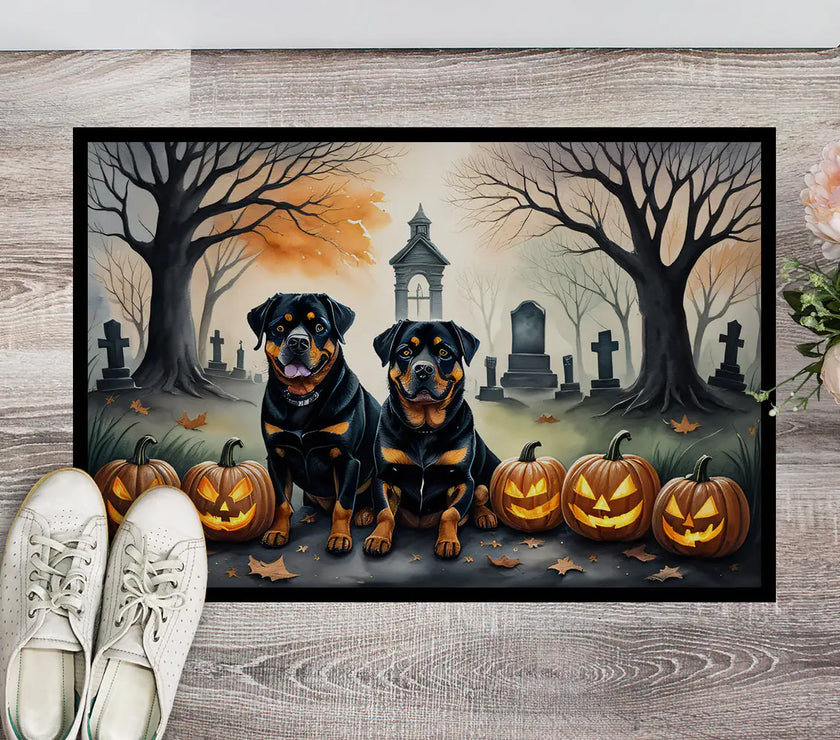 Rottweiler Haunted Entry Mat