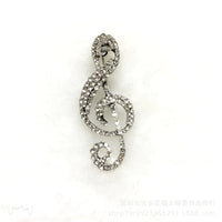 Chic Music Note Pin with Sparkles