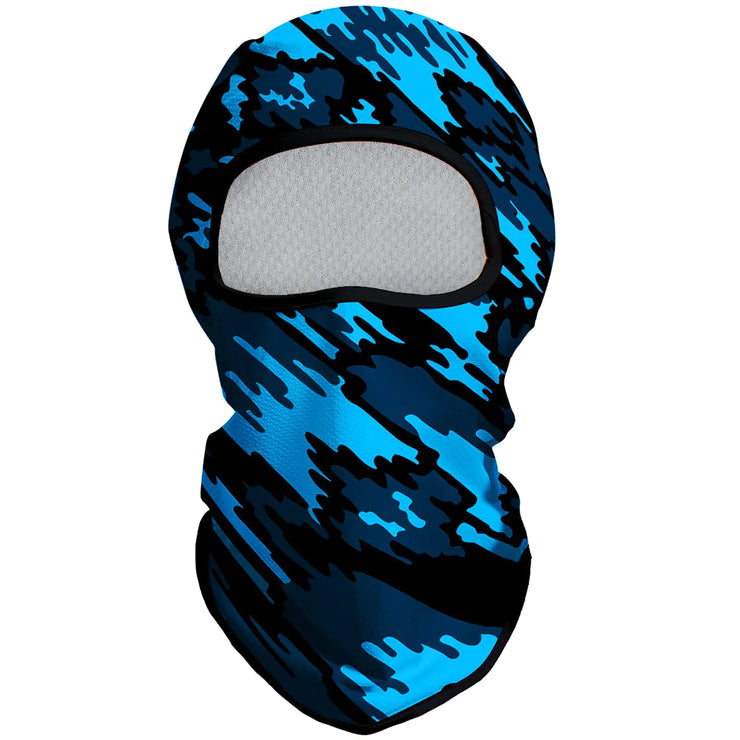 VividFlex Ski Mask - Breathable Stretch Polyester (Graffiti Blue)