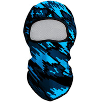VividFlex Ski Mask - Breathable Stretch Polyester (Graffiti Blue)