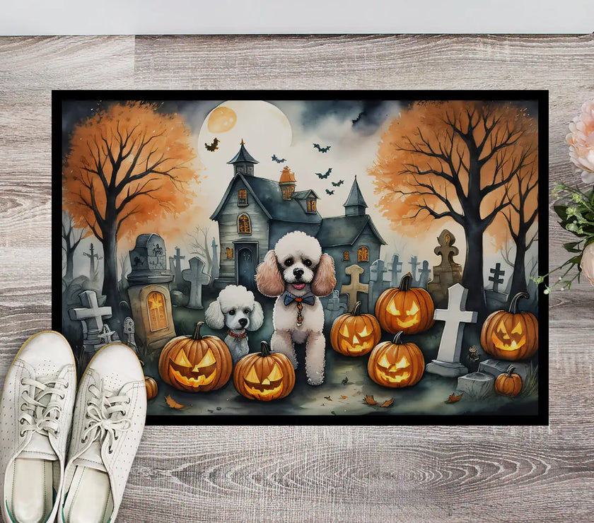 Poodle Jack-o'-Lantern Mat