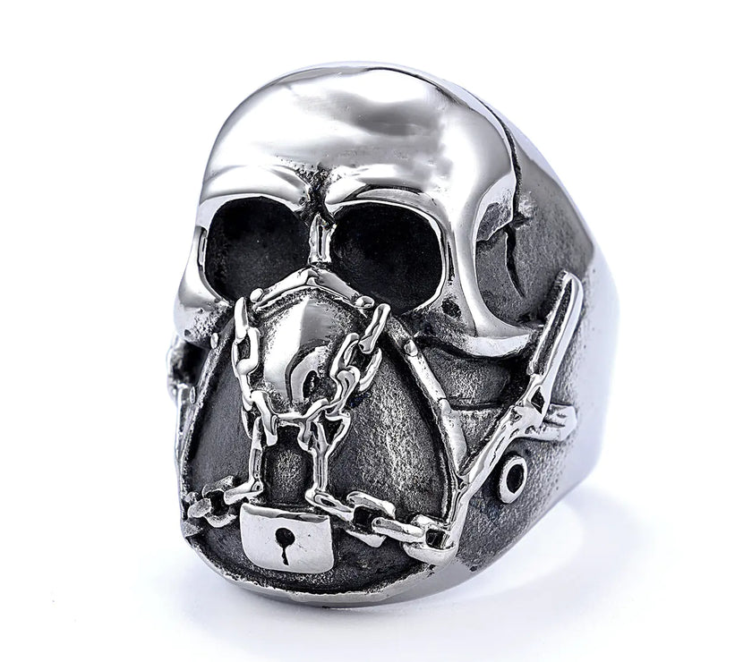 Skull Emblem Unisex Fashion Ring