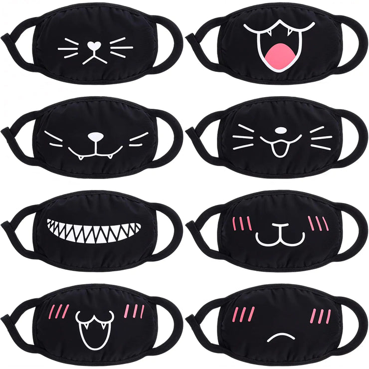 KittyWhiskers 8PC Reusable Cotton Cat Masks