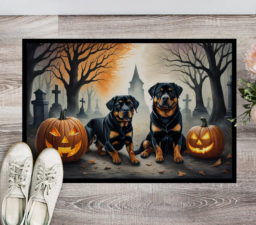 Rottweiler Haunted Entry Mat