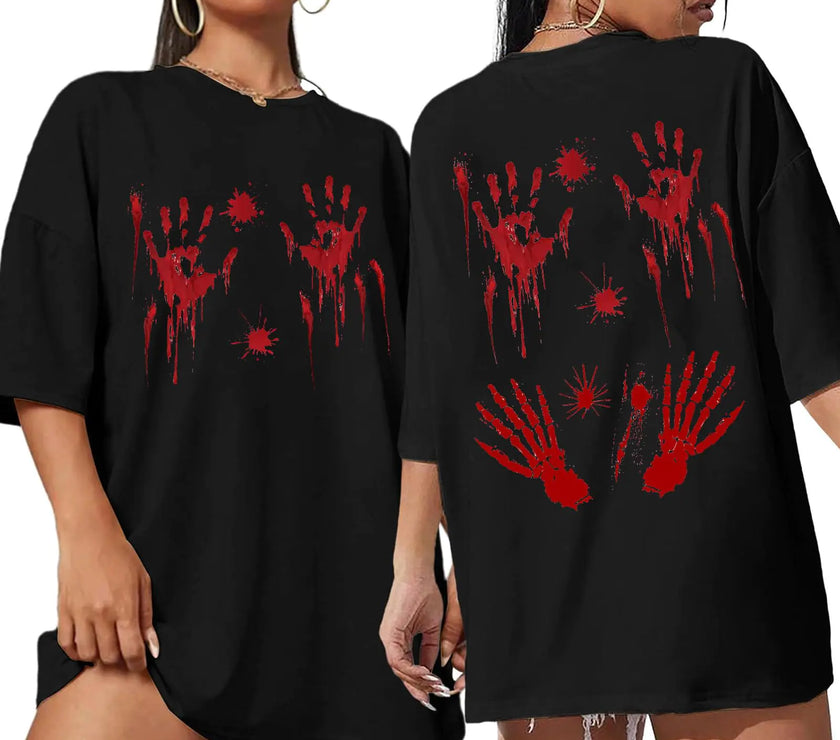 Spooky Soft Oversized Halloween Tee for Women