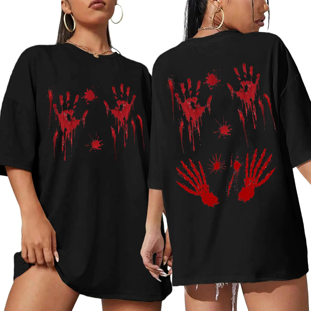 Spooky Soft Oversized Halloween Tee for Women