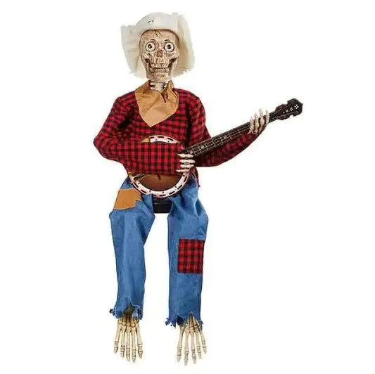 Banjo-Playing Skeleton Decor