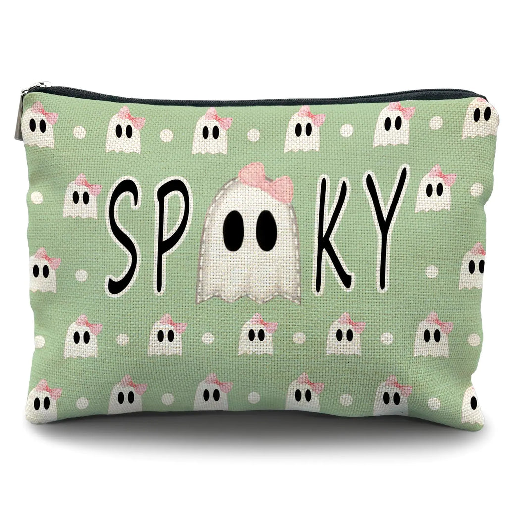 Spooky Pink Bow Makeup Pouch