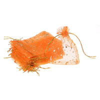 Celestial Charm Organza Favor Bags 50 Pcs Orange