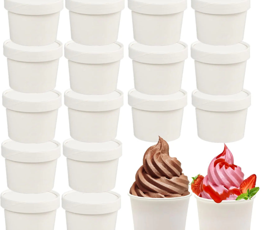 Festive 75-Pack Ice Cream & Soup Bowls with Lids