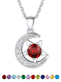 Crescent Garnet Glow Necklace