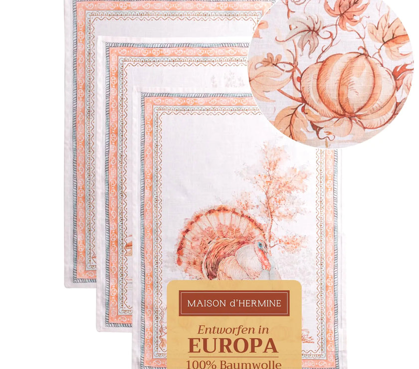 Chic Maison Cotton Kitchen Towels - Set of 3