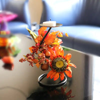 Autumn Glow Sunflower Candle Holder